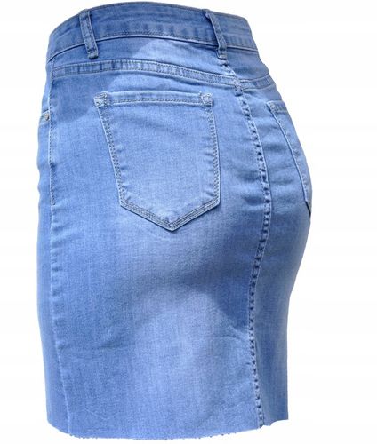 #E1157 BŁĘKITNA JEANS denim MINIÓWA SPÓDNICA M na Arena.pl