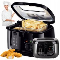 FRYTKOWNICA MOCNA FRYTOWNICA OLEJOWA 2,5L SZYBKIE SMAŻENIE FRYTKI KAMILLE FRYTKOWNICA MOCNA FRYTOWNICA OLEJOWA 2,5L SZYBKIE SMAŻENIE FRYTKI KAMILLE