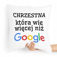 Poduszka Poszewka Dla Chrzestnego Na Prezent Z Nadrukiem Ze Zdjęciem