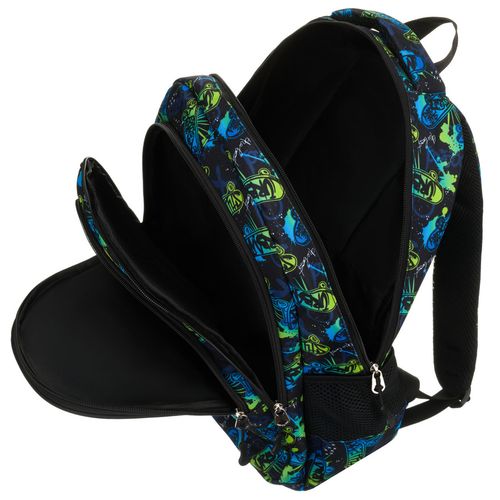 szkolny plecak z poliestru pokryty wzorem w deskorolki - peterson na Arena.pl