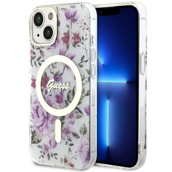 Etui Guess do iPhone 15, iPhone 14, iPhone 13, Przezroczysty, MagSafe zdjęcie 1