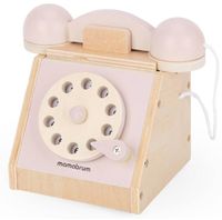 Drewniany Telefon Stacjonarny Edukacyjny Dla Dzieci Edukacyjny Retro