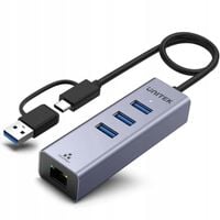 Hub USB Unitek Hub USB-C - 3x USB-C, Ethernet