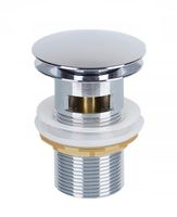 KOREK KLIK KLAK DO UMYWALKI MOSIĘŻNY UMYWALKOWY Z PRZELEWEM CHROM 1 1/4"