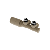 Caldo zestaw zintegrowany z głowicą termostatyczną, lewy, cappuccino