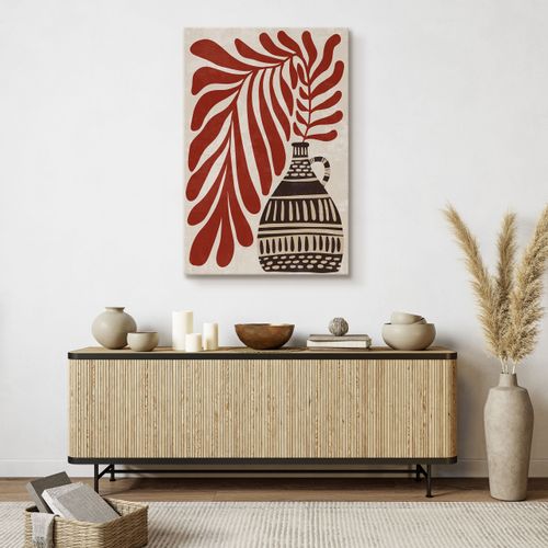 Obraz Na Płótnie Azteckie Wzory Rośliny Abstrakcja Boho 80cm x 120cm na Arena.pl