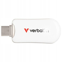 Pendrive Verbatim Plectra 128GB USB-C 3.2 Gen 1 biały