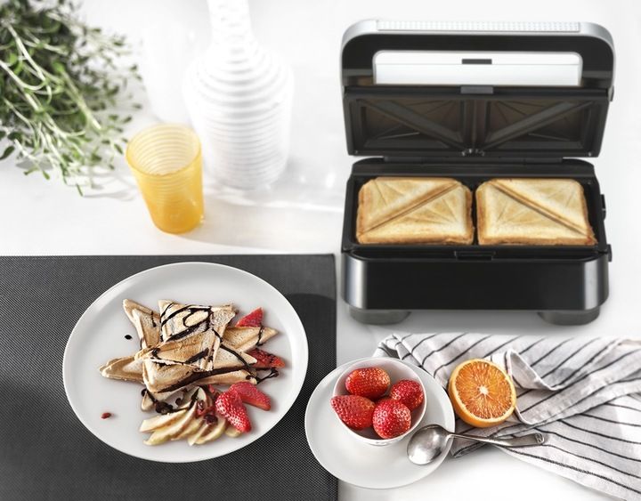 Opiekacz Braun SnackMaker 5 SM5005 2w1 800 W srebrny zdjęcie 3