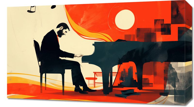 Obraz 70x40cm Pianista zdjęcie 1