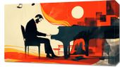 Obraz 70x40cm Pianista