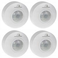 4x sufitowy czujnik ruchu 360 PIR czujnik zmierzchu regulowany max 1200 W