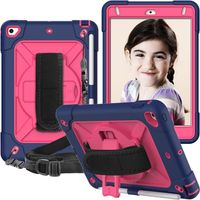 Etui Pancerne iPad Mini 4 / 5 Rysik Stojak 360 Pasek Różowo-Granatowe