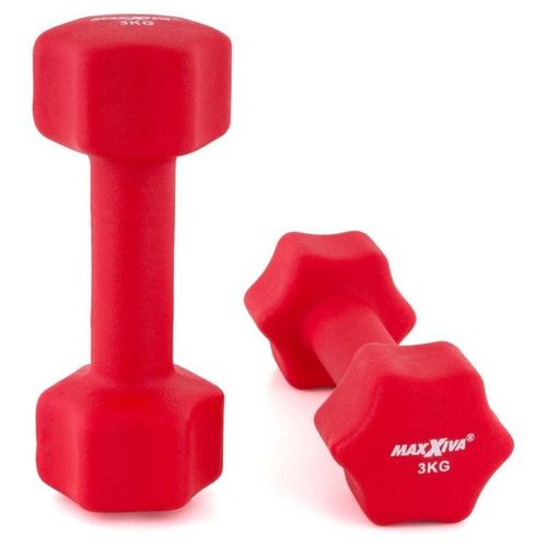 MAXXIVA Zestaw hantli z pokrowcem neoprenowym 2 x 3 kg, czer na Arena.pl