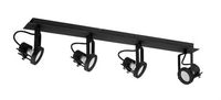 Lampa plafon TECHNIK BLACK 4 67cm GU10 czarny metal fra