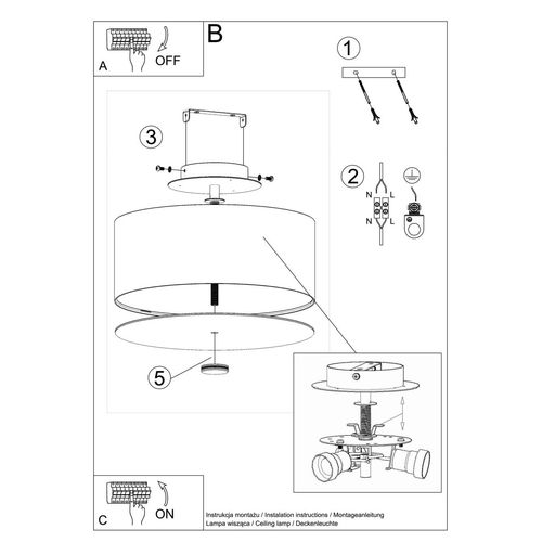 Plafon SKALA 30 biały na Arena.pl