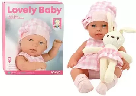 Lalka bobas w nosidełku króliczek zdjęcie 1