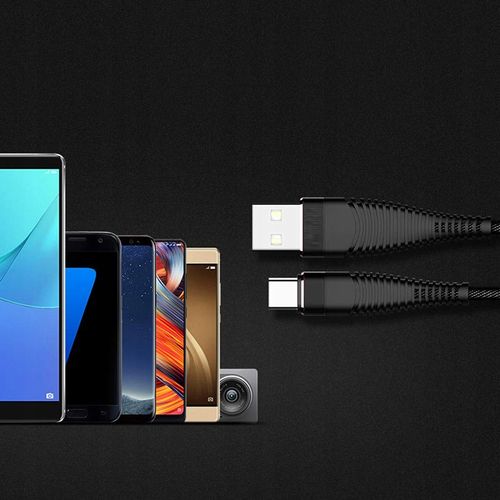 Kabel niktrade USB - USB typ C 2 m czarny na Arena.pl