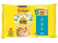 Pyszna karma z witaminami dla kotów - Friskies Mix Rybny w sosie 4x85g