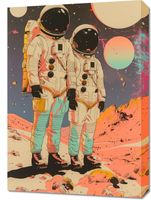 Obraz 50x70cm Astrounauci Kosmonauci