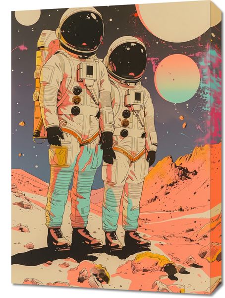 Obraz 50x70cm Astrounauci Kosmonauci zdjęcie 1