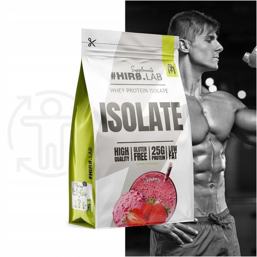 Izolat Białka BIAŁKO 700 g WPI ISO Whey Protein Isolate Truskawka HIRO na Arena.pl