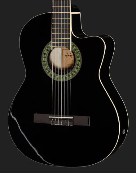 Gitara elektroklasyczna klasyczna 4/4 Czarna Harley Benton CG200CE-BK zdjęcie 4