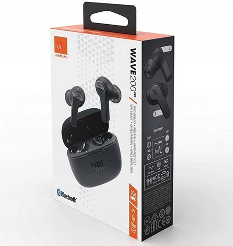 WAVE 200 ! SŁUCHAWKI BEZPRZEWODOWE JBL WAVE 200 TWS CZARNE na Arena.pl