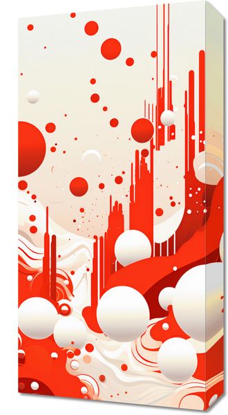 Obraz 30x60cm Krwiście Czerwone Wibracje zdjęcie 1