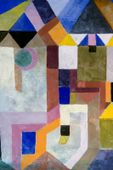 Plakat 40x60cm Colorful Architecture, Paul Klee Vintage do Salonu