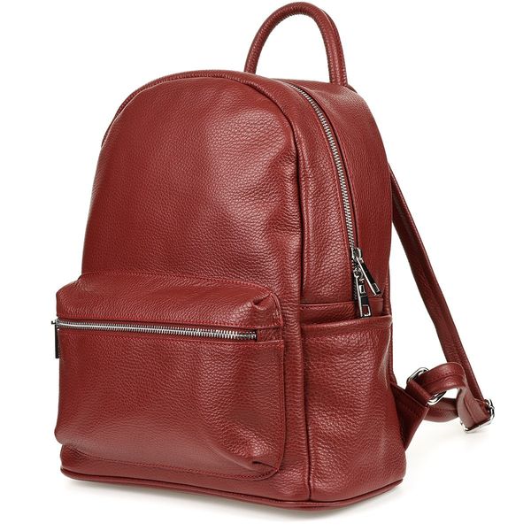 Skórzany plecak A4 duży pojemny do szkoły Włoski kremowy P16 zdjęcie 1