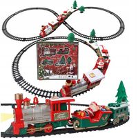 KOLEJKA Świąteczna POCIĄG Elektryczny Św. Mikołaja Interaktywna Dekoracja