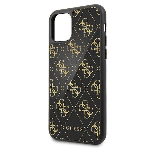 Etui Case GUESS HARD CASE 4G DOUBLE LAYER GLITTER IPHONE 11 CZARNY na Arena.pl