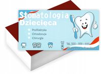 Wizytówki firmowe reklamowe 200szt projekt w cenie STOMATOLOGIA DZIECIĘCA
