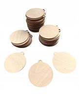 DREWNIANE BOMBKI zawieszki 50 szt. do malowania i ozdabiania DIY decoupage