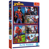Puzzle - 2x70 - Pajęcze historie - Disney Marvel Spiderman Trefl 34443