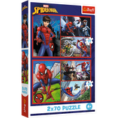 Puzzle - 2x70 - Pajęcze historie - Disney Marvel Spiderman Trefl 34443