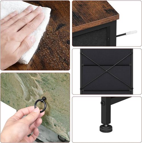 Komoda materiałowa 4 szuflady kwiaty organizer na Arena.pl