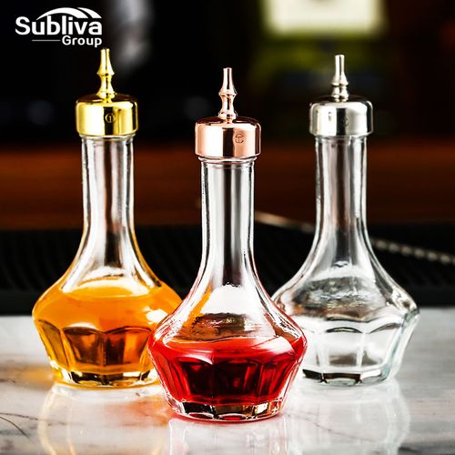 Butelka Do Likieru - Szklana - 50 ml - KOKTAJL BAR Srebrny na Arena.pl