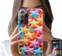 ETUI DO SAMSUNG NOTE 20 ULTRA - KOLOROWE GWIAZDKI GWIAZDA FUTERAŁ +FOLIA