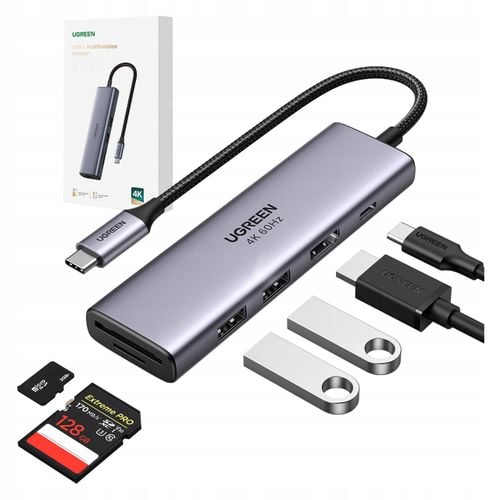 Hub USB UGREEN Revodok CM511 USB-C do HDMI, 3x USB-A 3.0, SD/TF na Arena.pl