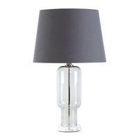 Lampa stołowa z abażurem LILA 32X40X66 popielata
