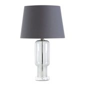 Lampa stołowa z abażurem LILA 32X40X66 popielata