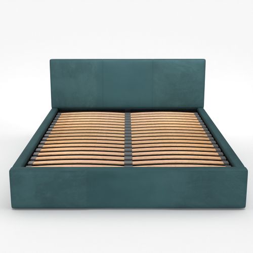 ŁÓŻKO TAPICEROWANE 160x200 ŁÓŻKO PODWÓJNE Z POJEMNIKIEM TURKUSOWE na Arena.pl