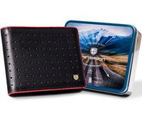 skórzany, ażurowy portfel męski - peterson