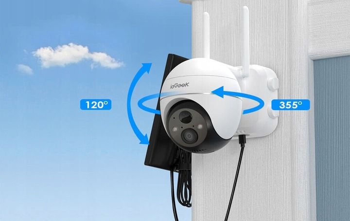 ZEWNĘTRZNA SOLARNA KAMERA OBROTOWA BATERIE WIFI 3MP 64GB Z PANELEM SOLARNYM zdjęcie 7