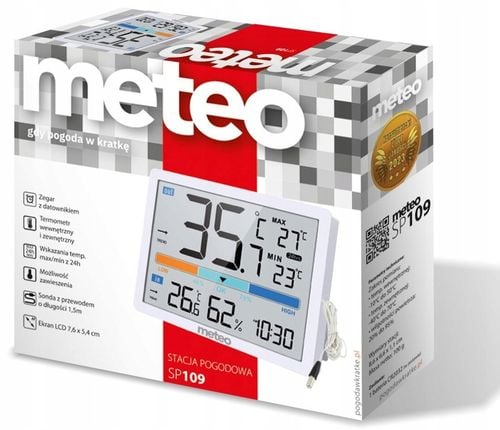 STACJA POGODY POGODOWA CYFROWA TERMOMETR WILGOTNOŚCIOMIERZ ZEGAR na Arena.pl