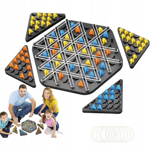 TRIGGLE BOARD GAME CHAIN TRIANGLE CHESS GAME, DESKTOP INTERACTIVE GAME 3D zdjęcie 3