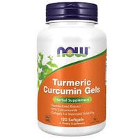 NOW FOODS Turmeric Curcumin Gels - Wyciąg z kłącza kurkumy 475 mg  (120kap)