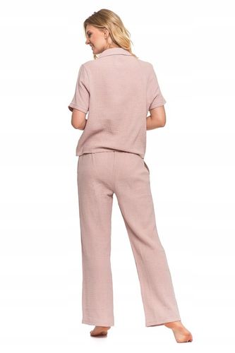 Moraj Długa Bardzo delikatna Piżama Damska z Muślinu Beżowa 5000-008 M na Arena.pl