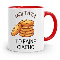 Kubek Czerwony Dla Taty Ojca Tata Fajne Ciacho Z Nadrukiem Ze Zdjęciem